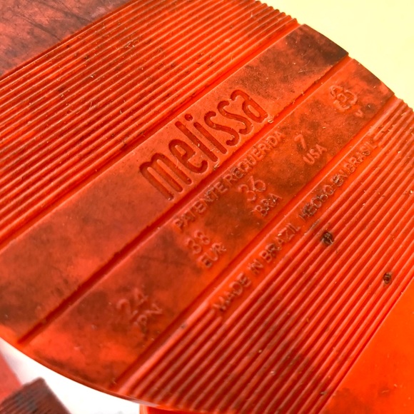 Melissa Classy Red Jelly Flat Sandals EU 38 - Picture 9 of 9